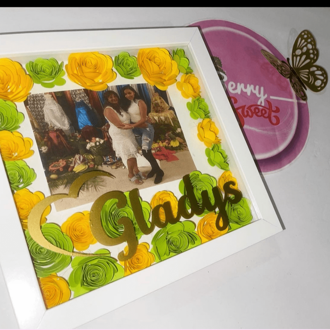 Flower Shadow Box with Picture