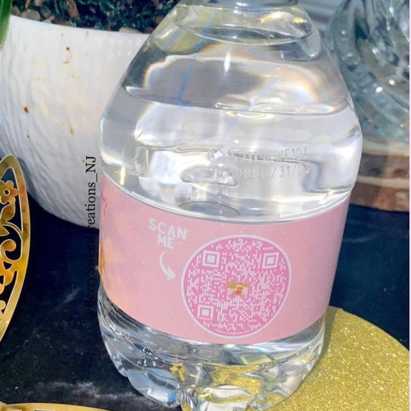 Personalized water bottle label 24ct.