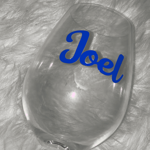 Customized Name Wine Glasses